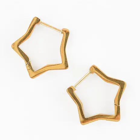 Star Hoop Earrings