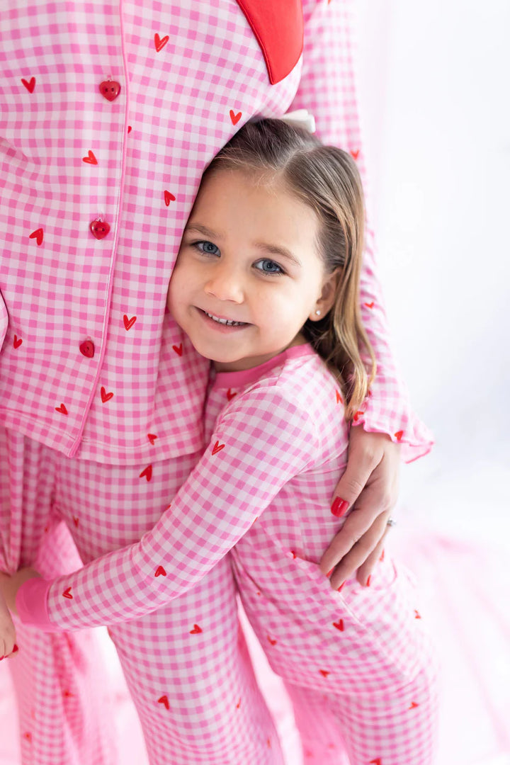 Be Mine Gingham 2pc Pajama Set