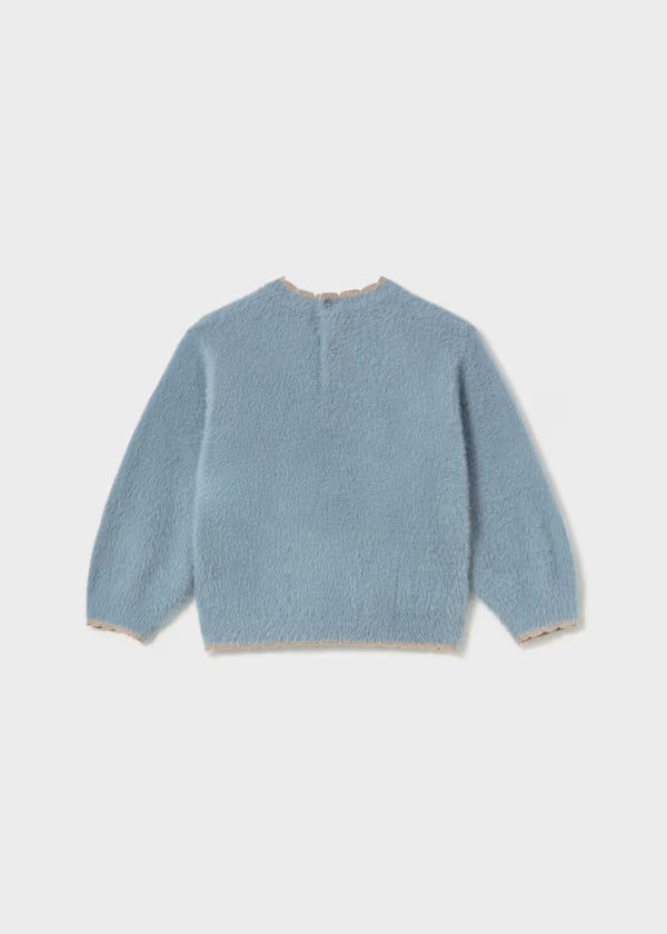 Fuzzy Flower Sweater