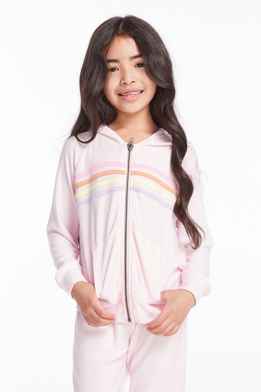 Pinky Rainbow Zip Up Hoodie