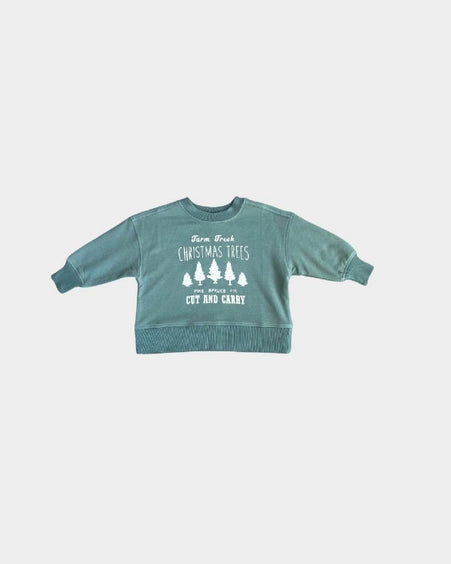 Farm Fresh Christmas Tree Boxy Sweatshirt