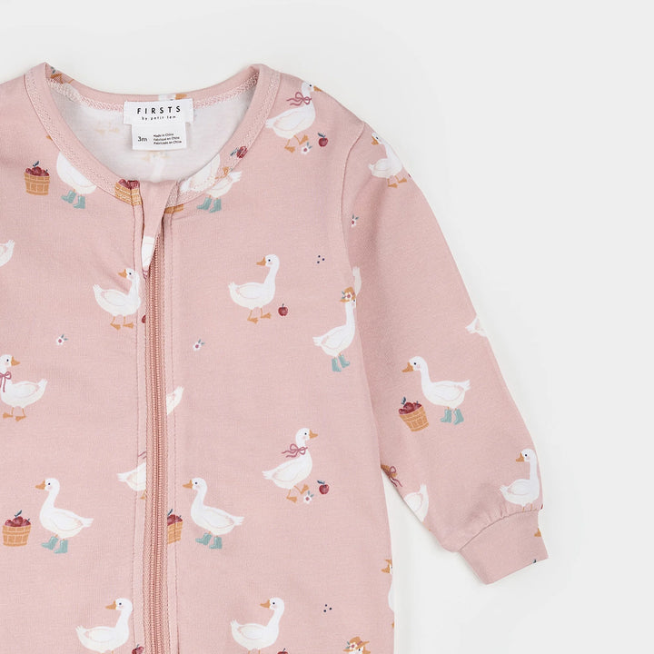 Dress-Up Duck on Primrose Infant LunaKnit PJ Set