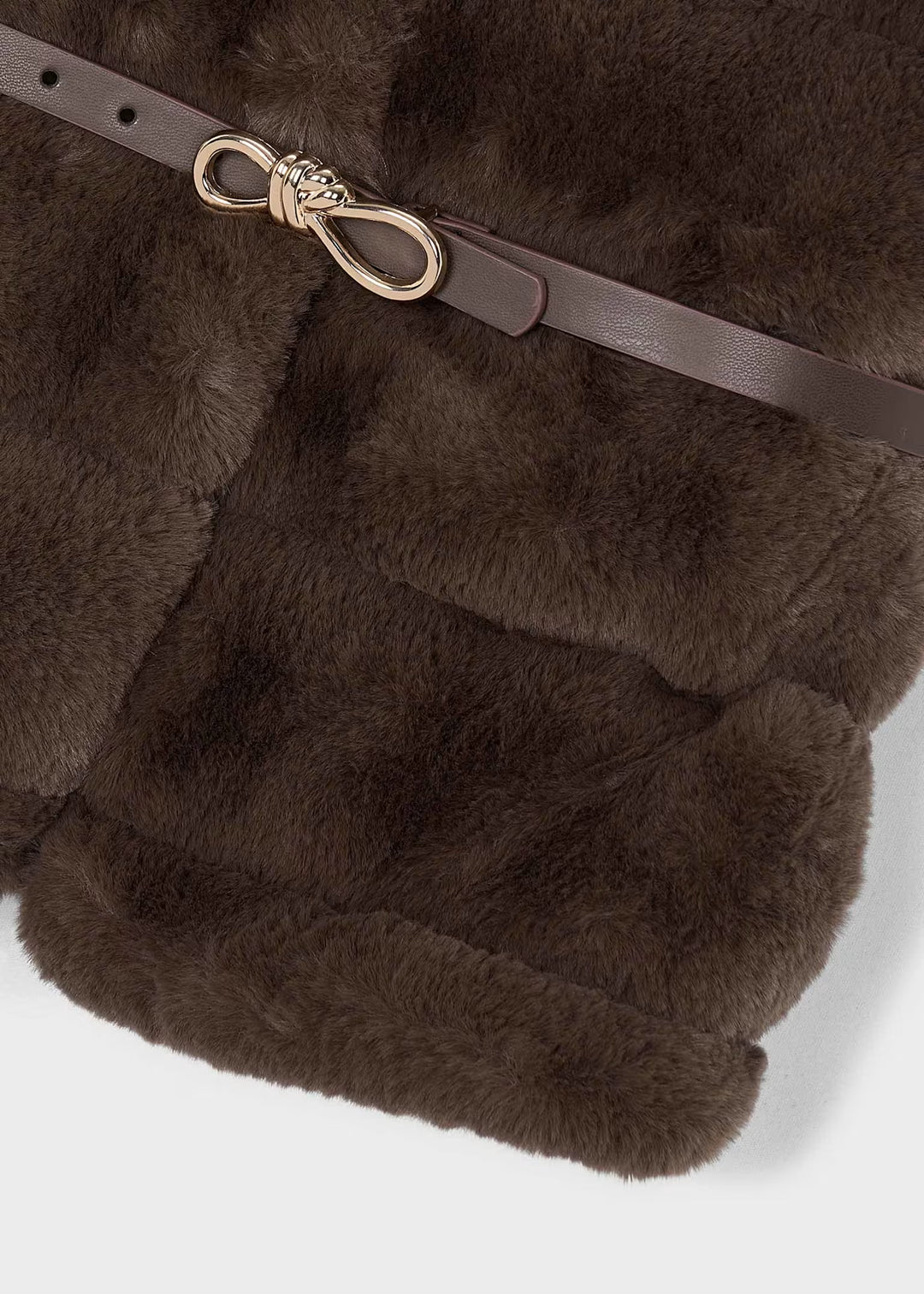 Faux Fur Belted Vest