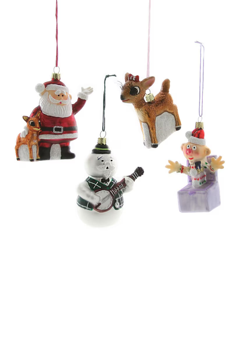 Retro Rudolph Character Ornaments