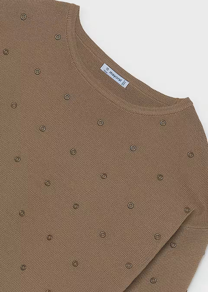 Girls Studded Sweater