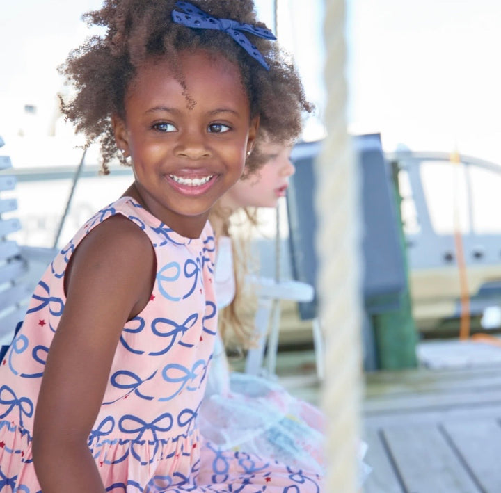 Girls Eloise Dress Pink Bows