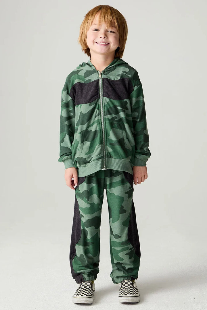 Blocked Camo Boys Hoodie