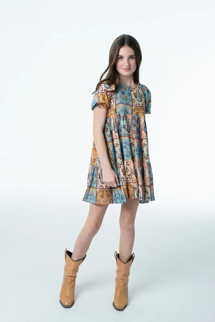 Haven Western Print Girls Dress | Soft Viscose