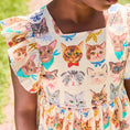 Load image into Gallery viewer, Girls Elsie Dress - Cool Cats
