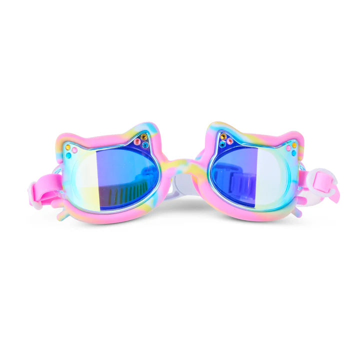 Tie-Dye Tabby Kids’ Swim Goggles
