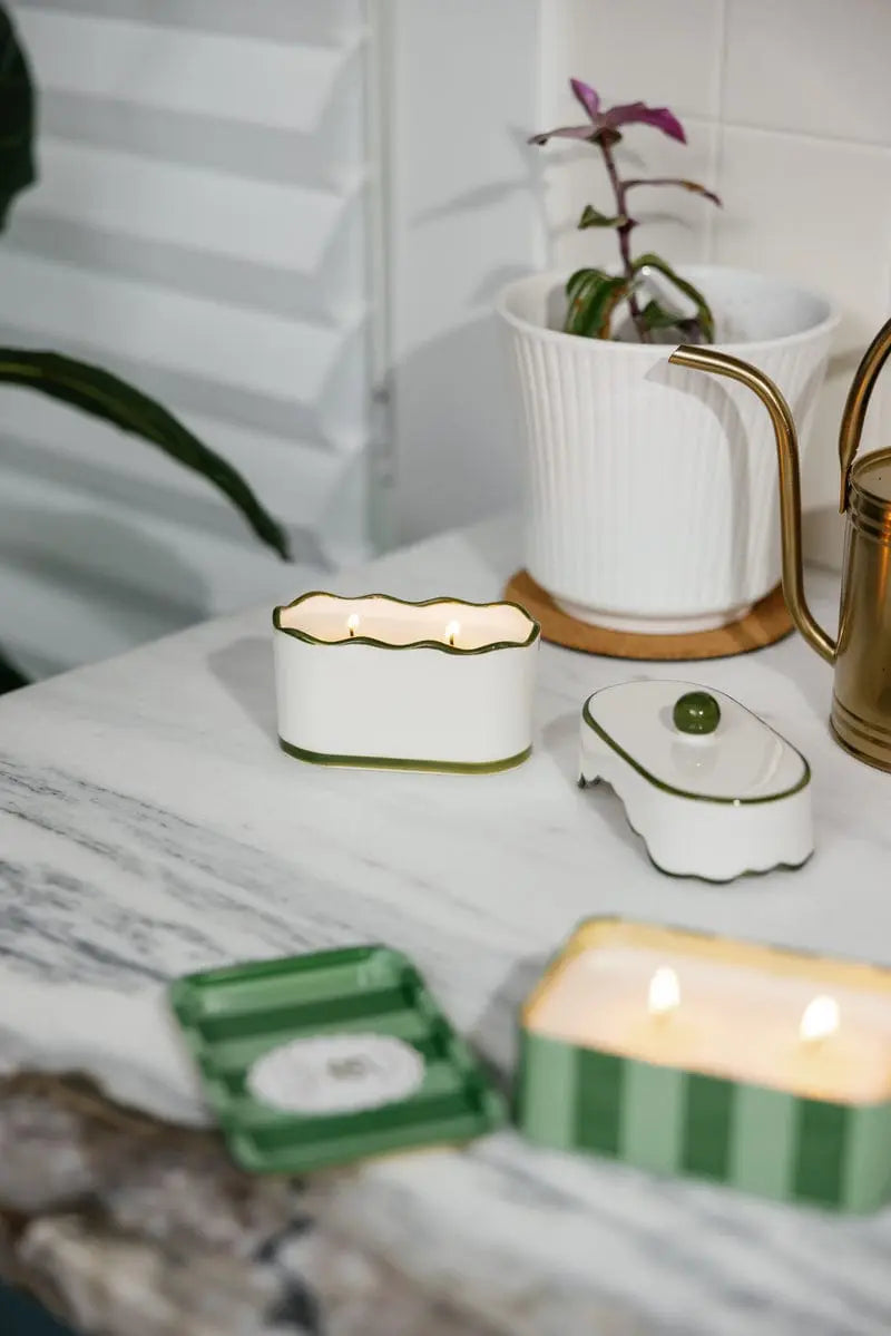Chérie 5.5 oz Ceramic Candle Smoked Pistachio
