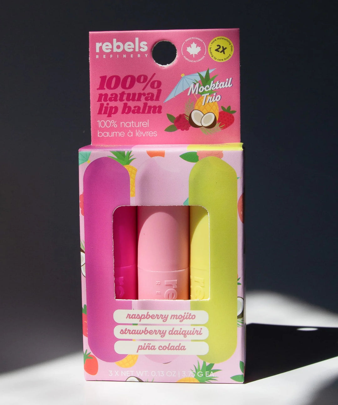 Natural Lip Balm Mocktail Trio