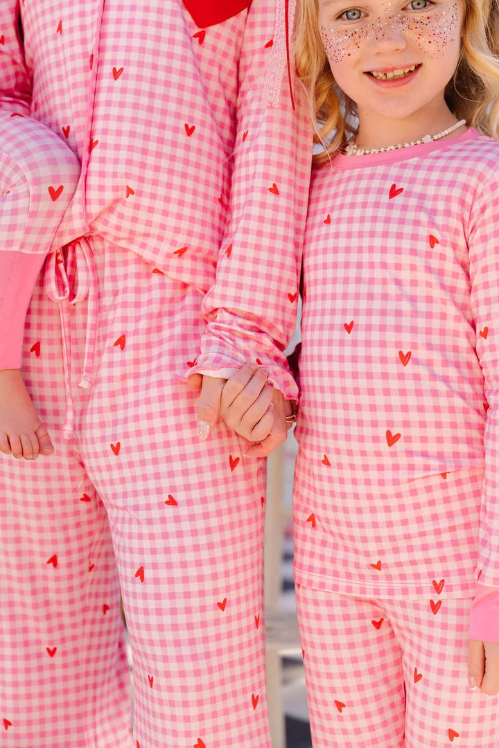 Be Mine Gingham 2pc Pajama Set