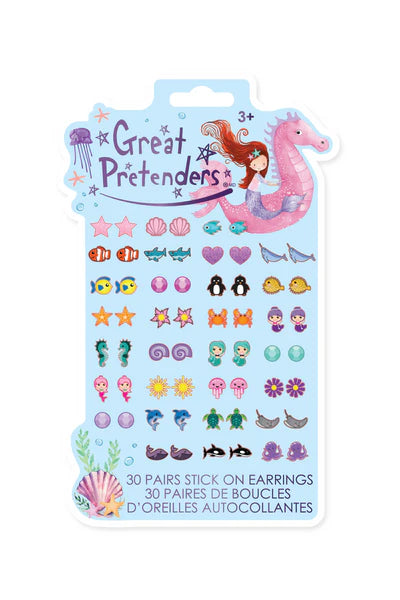 Mermaid Seahorse Sticker Earrings