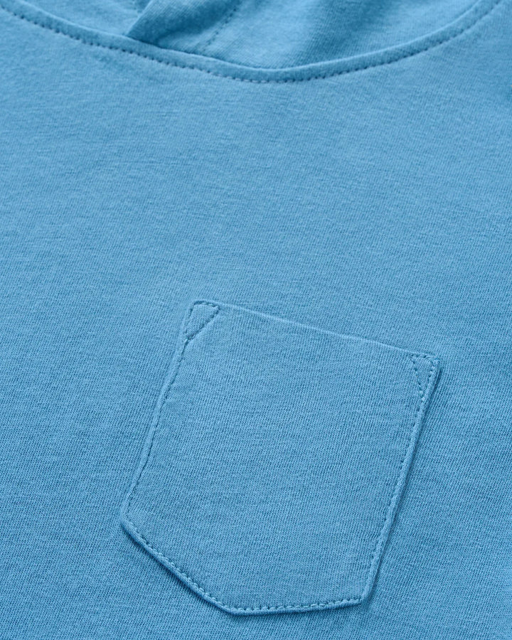 The Edd Long Sleeve Hooded Pocket T-Shirt Sailor