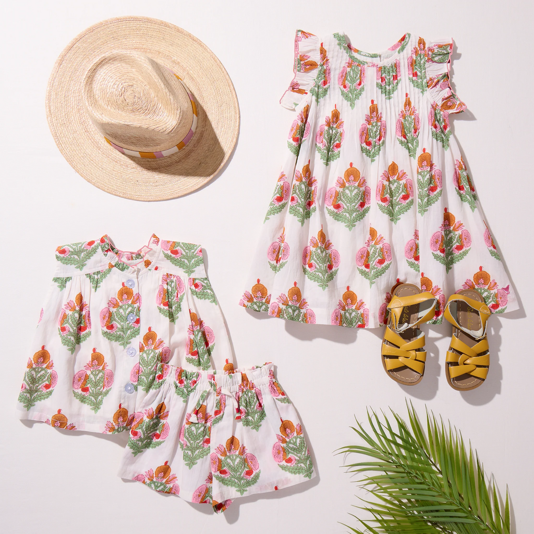 Girls Jaipur Dress Pink Bellflower