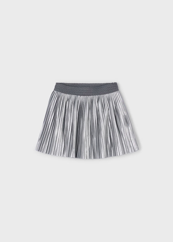 Pleated Silver Skirt
