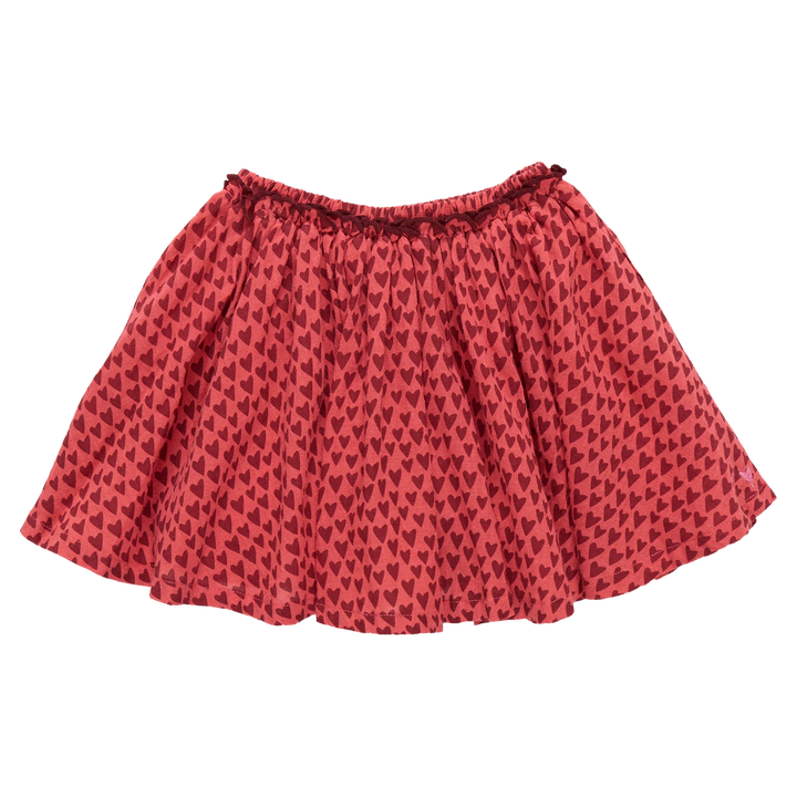 Gianna Skirt Red Mini Hearts
