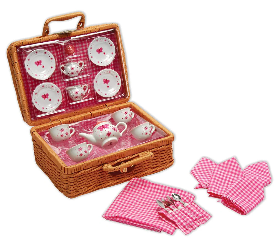 Butterfly Tea Set Basket