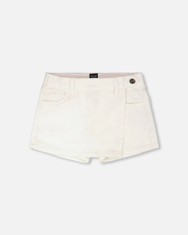 Stretch Twill Skort White