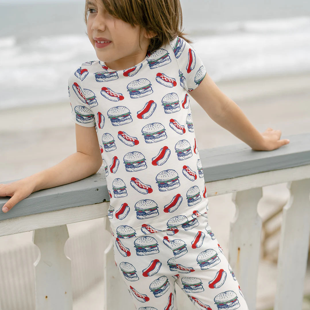 Hamburger Hotdog Bamboo Pajama Set