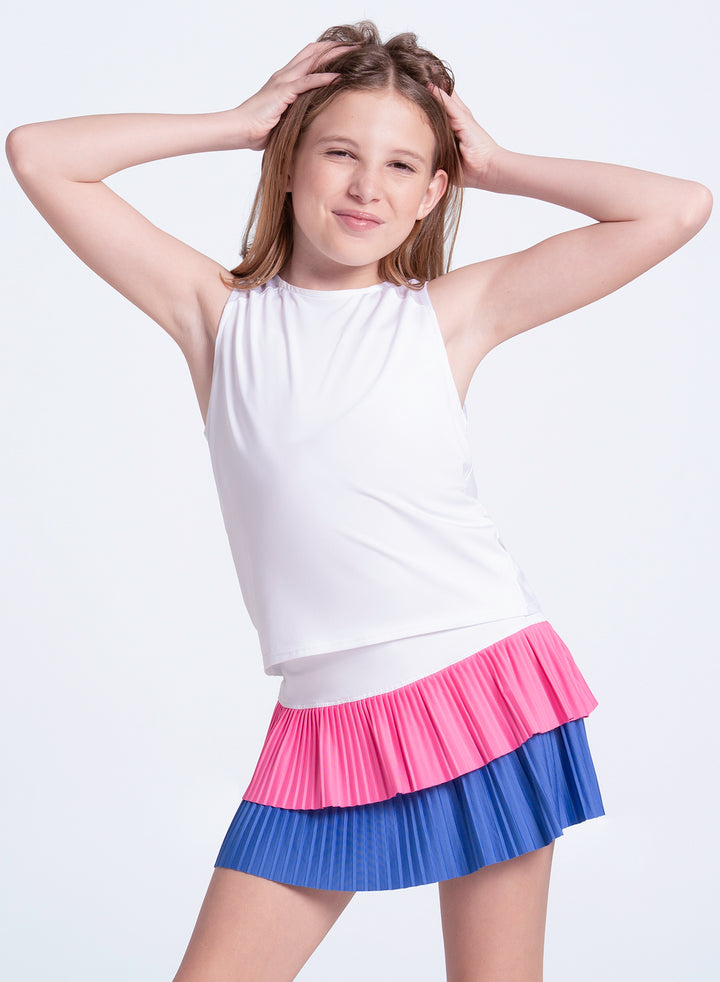 Doubles Pleated Skirt – Parisian Blue