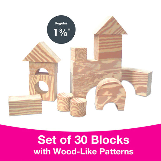Wood-Like Soft Blocks 30pc
