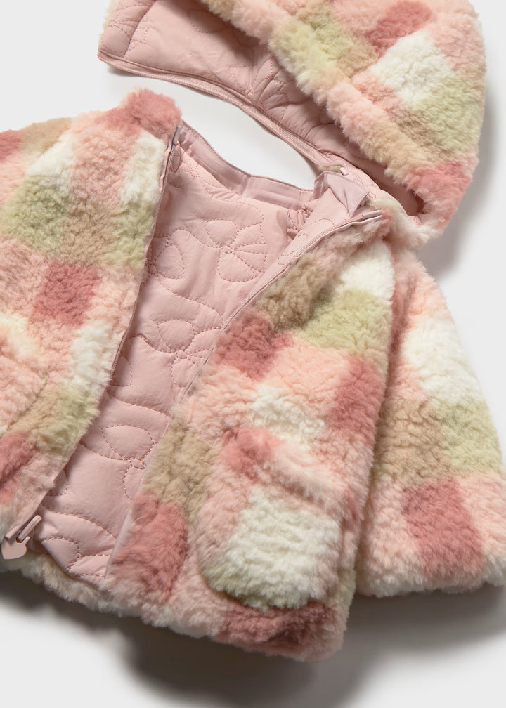 Newborn Girl Reversible Puffer Jacket
