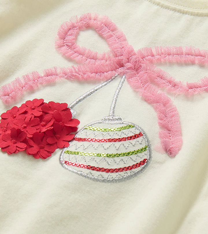 Ornament Gathered Back T-Shirt