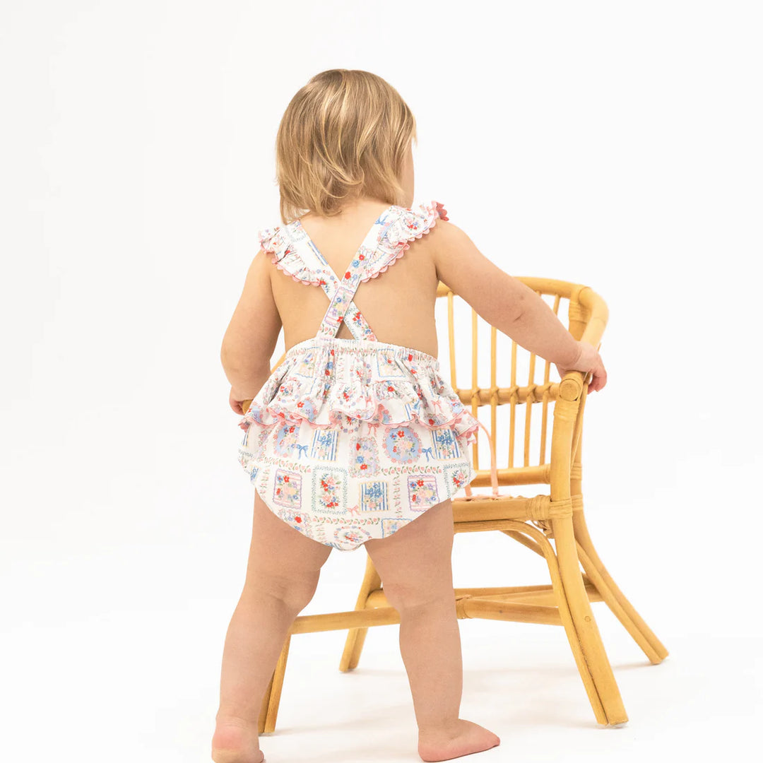 Julep's Floral Patchwork Ruffle Sunsuit