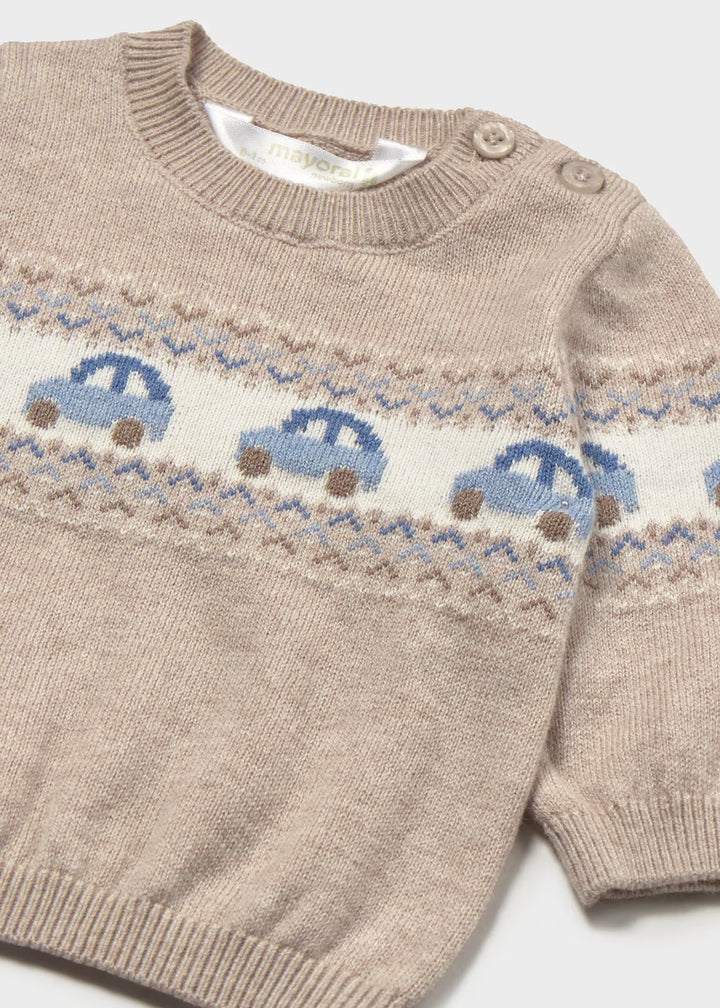 Jacquard Car Sweater