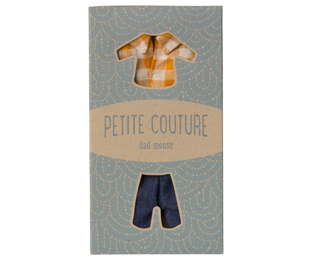 Yellow Checked Shirt and Pants Dad Mouse