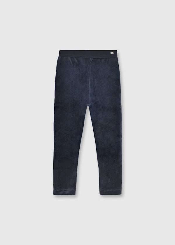 Navy Velour Legging