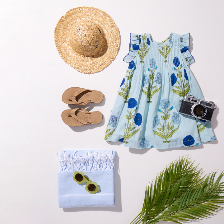 Girls Jaipur Dress Light Blue Dandelion
