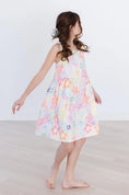 Load image into Gallery viewer, Hibiscus Floral Ruffle Cross Back Dress
