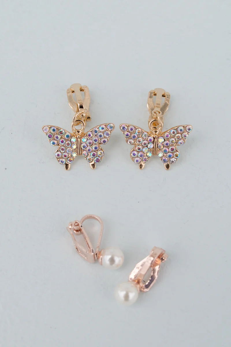 Boutique Butterfly Clip On Earrrings