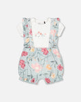 Load image into Gallery viewer, Organic Cotton Onesie And Muslin Shortall
