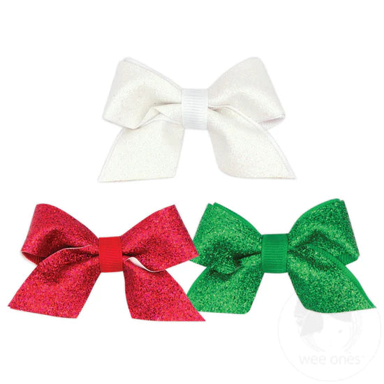 Glittery Cheer 3pack Bows