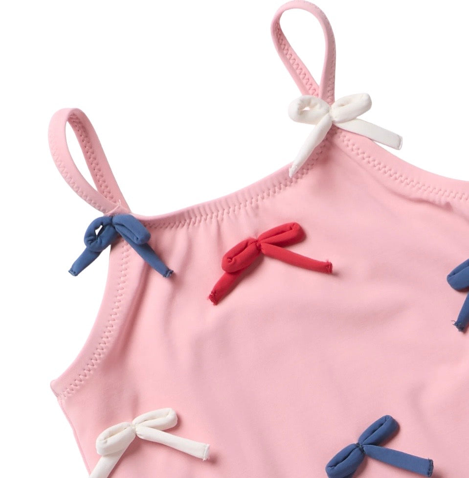 Girls Lottie Swimsuit Pink Bows