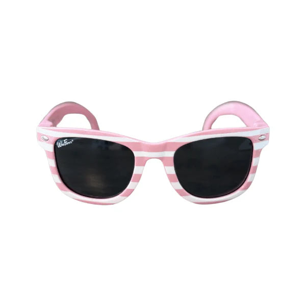 Pink & White Stripe Polarized WeeFarers Children Sunglasses