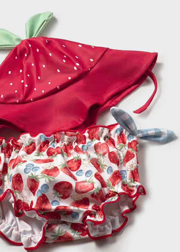 Strawberry Sunsuit Set with Hat