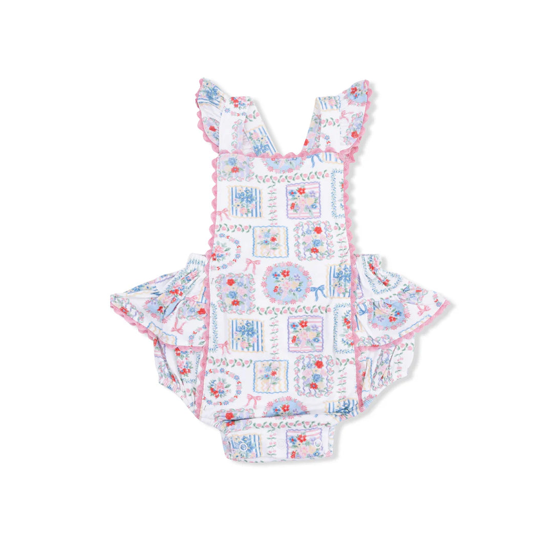 Julep's Floral Patchwork Ruffle Sunsuit