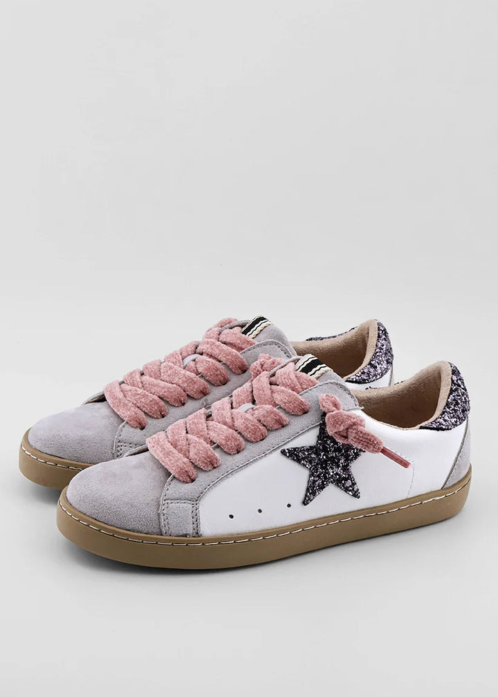 Paula Mini Pewter Glitter Sneaker