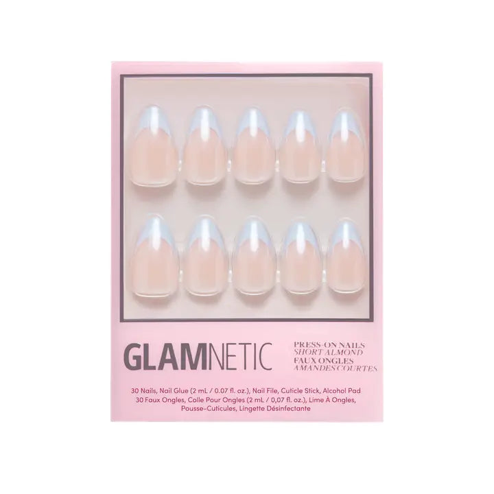 Blueberry Icing Press-On Nails | Baby Blue French Tip