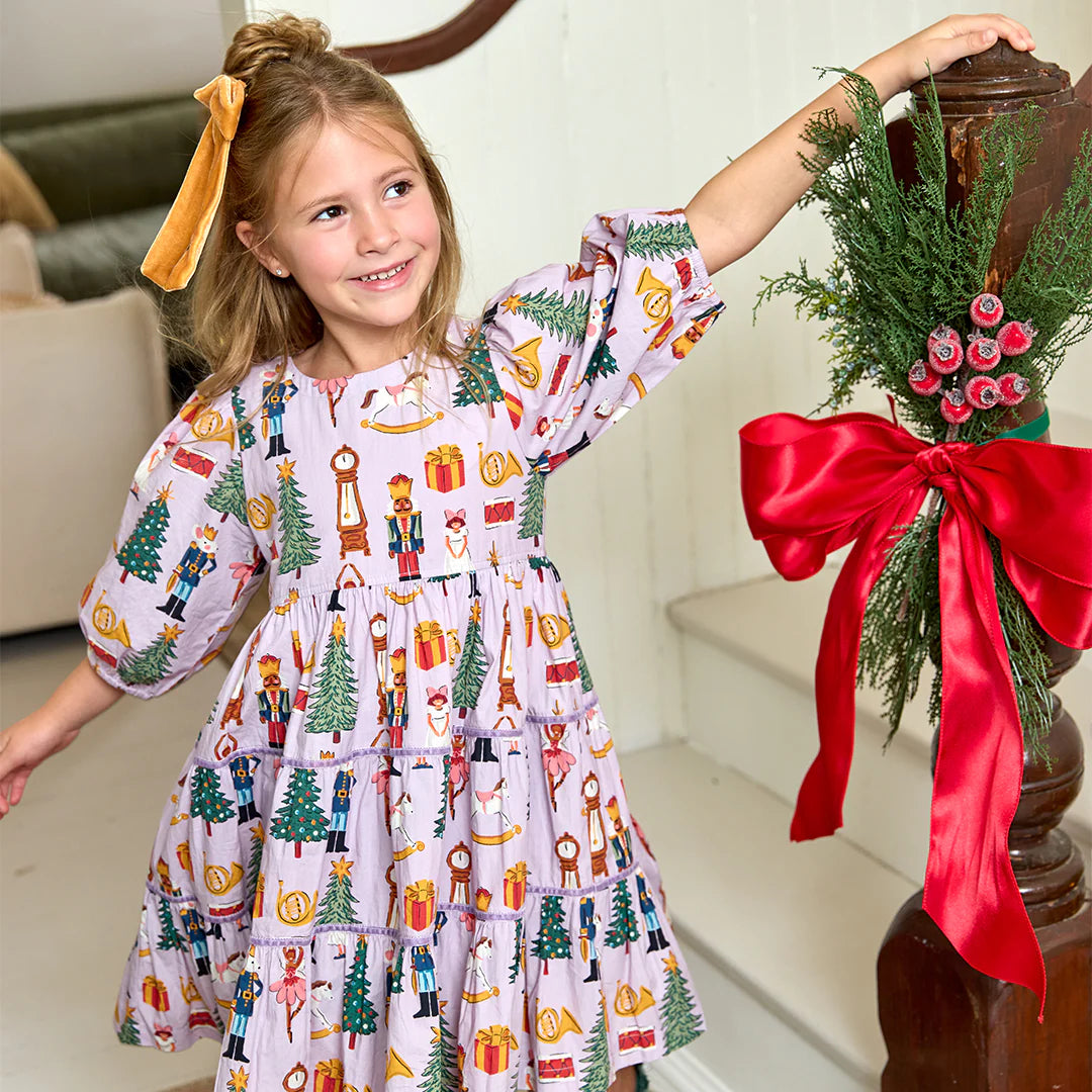 Peachy Dress Lavender Nutcracker