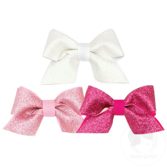 Glittery Cheer 3pack Bows