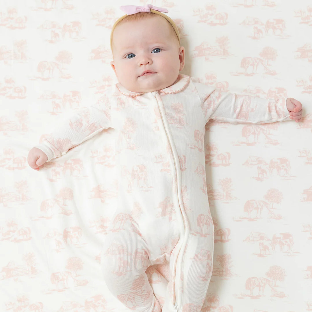 Peter Pan Farm Toile Footie