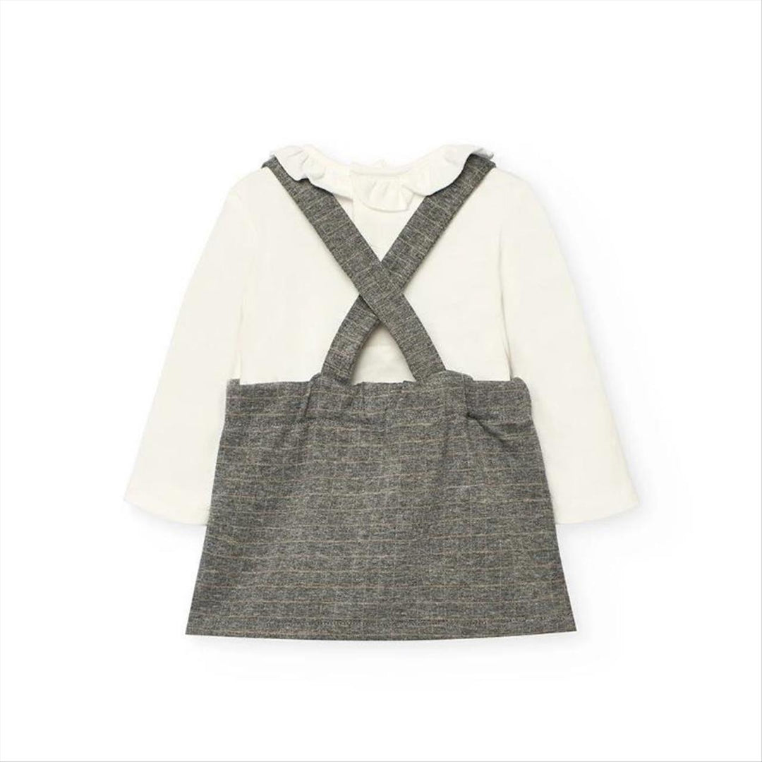 Checked Jumper with Ruffle Top