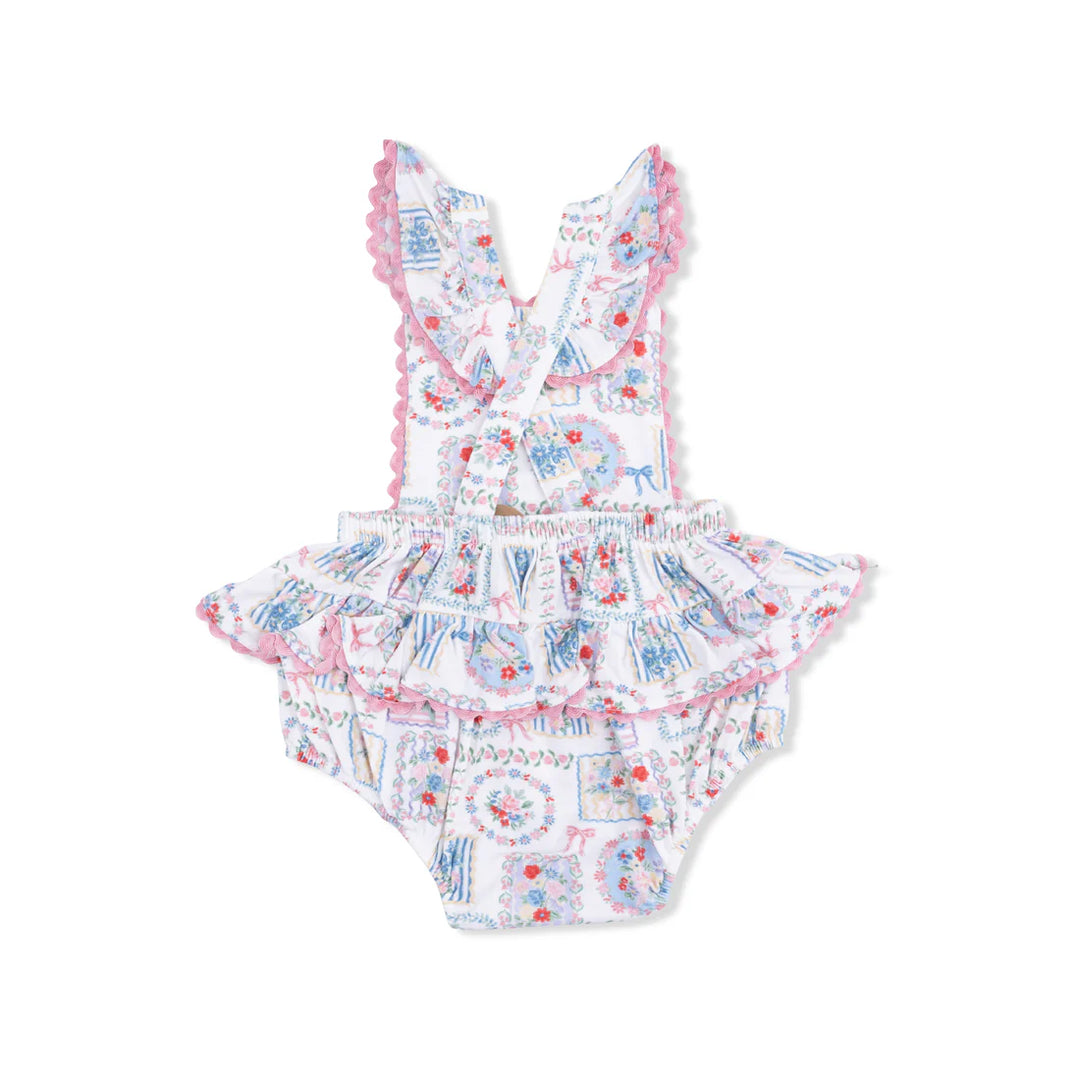 Julep's Floral Patchwork Ruffle Sunsuit