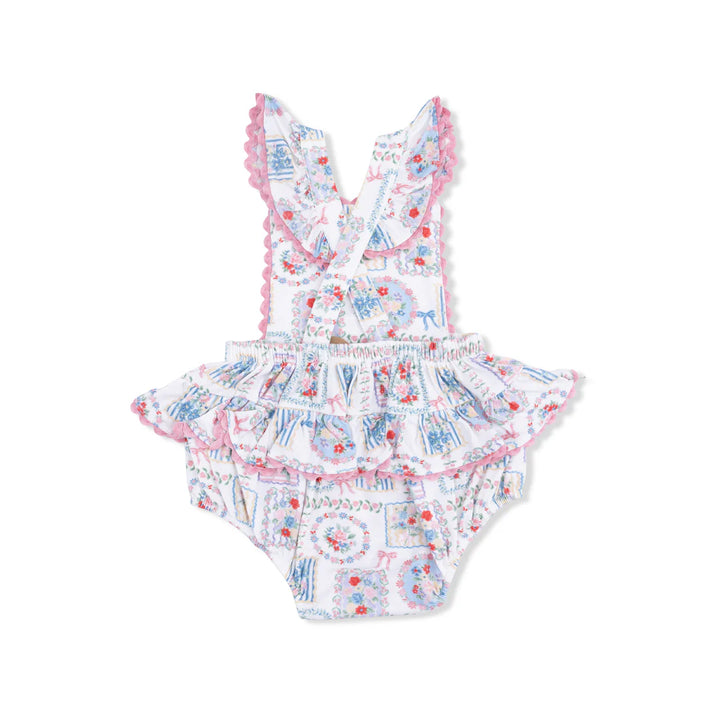 Julep's Floral Patchwork Ruffle Sunsuit